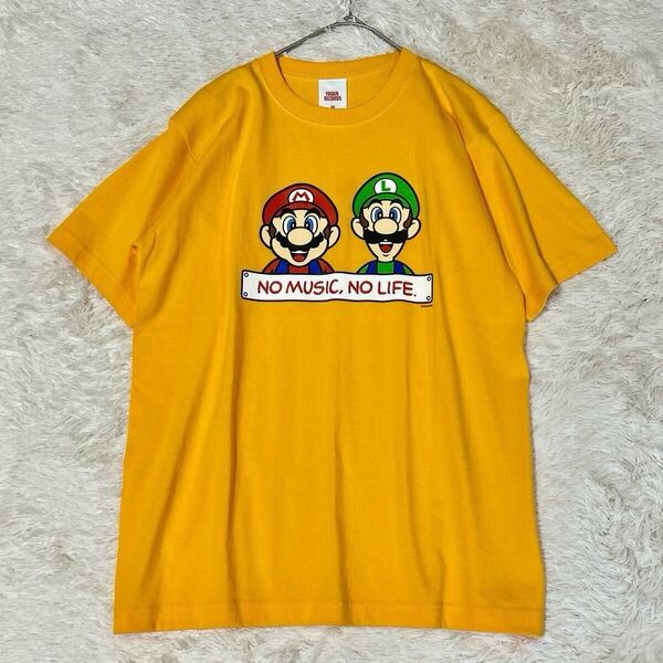 【限定品】スーパーマリオブラザーズ SUPER MARIO BROS タワーレコード マリオ タワレコ 半袖 Tシャツ 男女兼用 黄色 イエロー M
