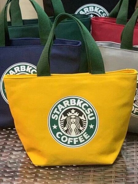 スターバックス スタバ 日本未発売 トートバック 弁当バッグ 小物入れ 海外限定 イエロー