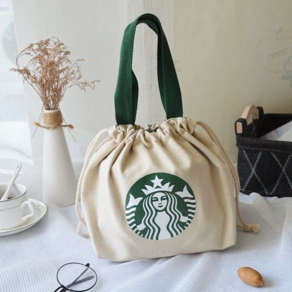 【スターバックス海外限定】スタバ トートバック ハンドバッグ小物入れ ホワイト
