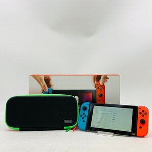 中古 初期型 Nintendo Switch ニンテンドースイッチ ネオンブルー ネオンレッド 本体ケース付き
