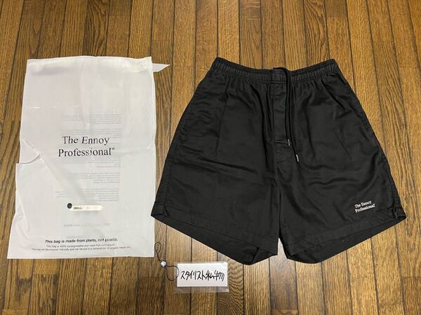 ENNOY エンノイ Cotton Easy Shorts Black Sサイズ ショートパンツ ショーツ ブラック ハーフパンツ