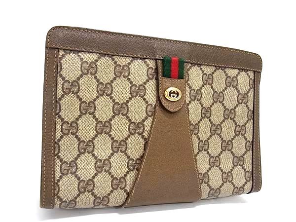 美品 GUCCI グッチ GG シェリーライン セカンドバッグ ポーチ ブラウン Yahoo!オークション -「グッチ ポーチ シェリー」の落札相場
