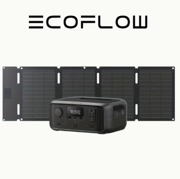 EcoFlow エコフロー RIVER 3 ポータブル電源 45Wソーラーパネルセット 230Wh AC定格300W サージ600W キャンプ 車中泊 アウトドア