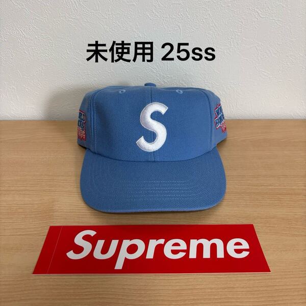 25ss Supreme World Famous S Logo 6-Panel Light Blue タグ ステッカー付 Supreme Online シュプリーム キャップ ロゴ