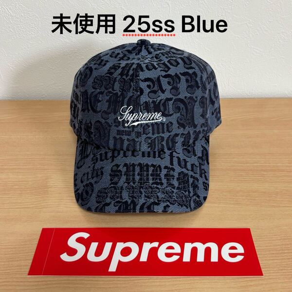 25ss Supreme Cities Jacquard 6-Panel Blue タグ ステッカー付 Supreme Online シュプリーム キャップ ロゴ