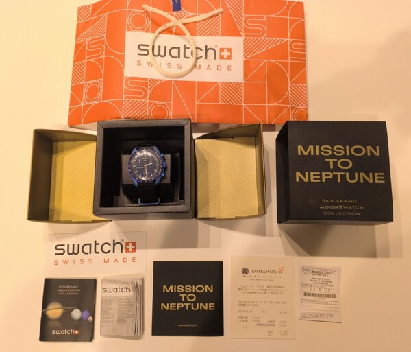 オメガスウォッチ mission to Neptune gold ムーンスウォッチ ネプチューン moonshine gold ムーンシャインゴールド OMEGA SWATCH