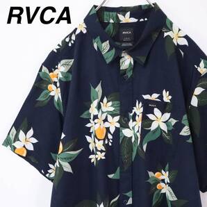 【未使用品】ルーカ 総柄シャツ ボタニカル柄 花柄 みかん 金柑 Lサイズ 新品