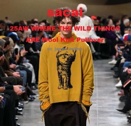 ■激レア!!■新品タグ付■SACAI 25AW WHERE THE WILD THINGS ARE Wool Knit Pullover■イエロー■size4■サカイ 25AW ニット■即日配送