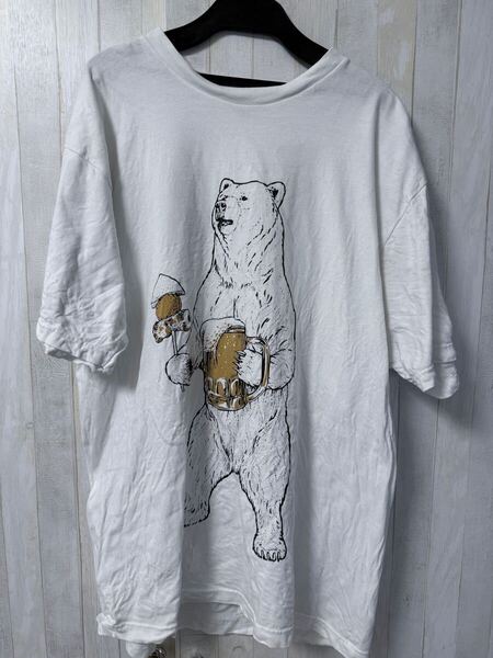 ゴースローキャラバン おでん ビール Tシャツ サイズ4 白