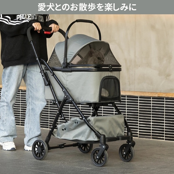 ペットカート 分離型 軽量 折りたたみ 多頭 小型犬 中型犬 2way カート