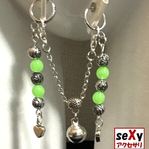 【ハンドメイド】seXyアクセサリ★ニップルネックレス&ラビアリング LBAR083