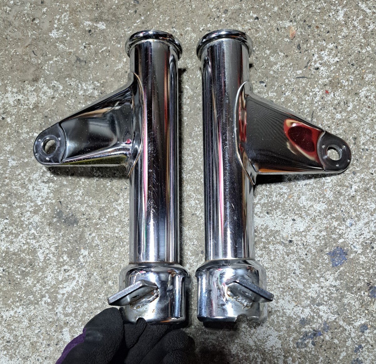 当時物新品未使用純正ホーク3メッキライトステー右側(CB400N) Yahoo!オークション -「ホーク3」(ヘッドライト) (純正品)の落札