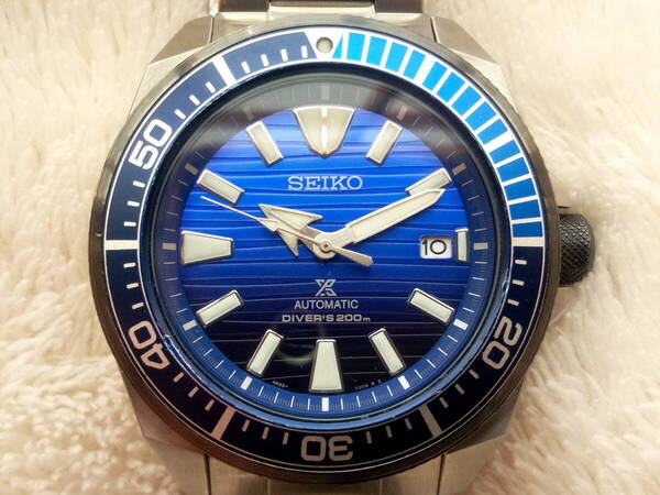 美品 SEIKO セイコー PROSPEX サムライダイバー200m 自動巻き SRPC93K1 4r35-01x0 SPECIAL EDITION ブルーグラデーション