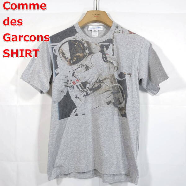【良品】コムデギャルソンシャツ 宇宙飛行 転写Tシャツ COMME des GARCONS SHIRT サイズS