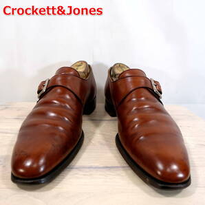 【定番】クロケットアンドジョーンズ シングルモンクシューズ SAVILE ハンドグレード Crockett&Jones UK6E JP24.5相当