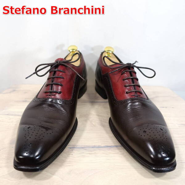 【良品】ステファノブランキーニ ツートン メダリオンダービーシューズ stefano branchini UK6.5(JP25.0~25.5相当)
