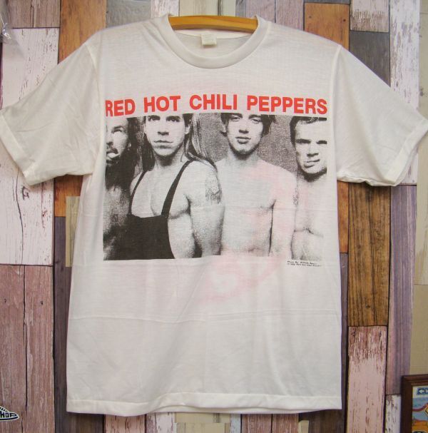レッチリ　激レア・ヴィンテージTシャツ Lサイズ 本物 Yahoo!オークション -「red hot chili peppers tシャツ