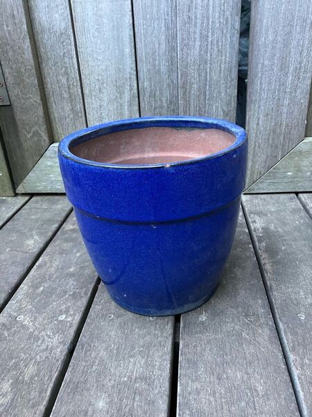 ★送料無料!★綺麗な青の植木鉢★ブルー★陶器★観葉植物★高級感あり