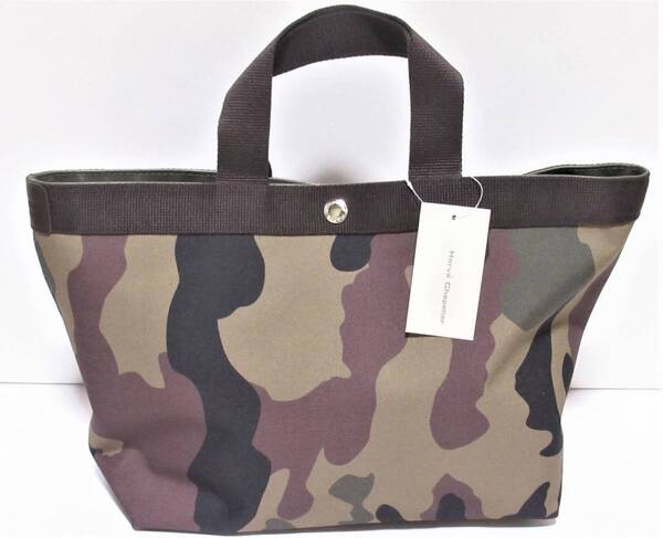 ★Herve Chapelier エルベシャプリエ 704W コーデュラスクエアトート M ハンドバッグ カモフラージュ