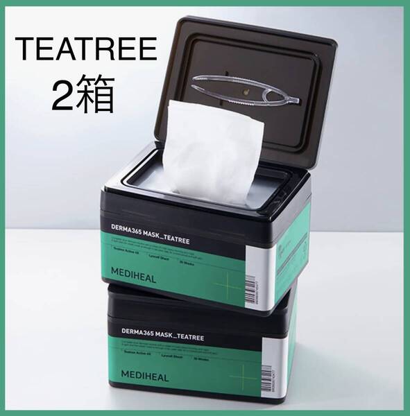 【2箱セット】MEDIHEAL メディヒール ダーマ 365 マスク ティーツリー TEATREE パック大容量 鎮静 保湿水分 敏感肌 肌荒れ 韓国コスメ