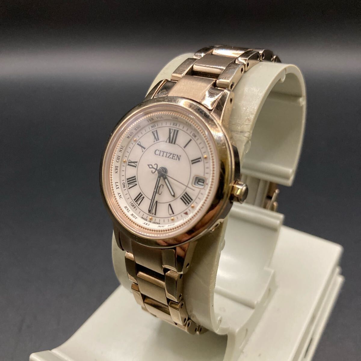 【美品】シチズン クロスシー H240-T022740 チタニウム CITIZEN シチズン クロスシー・ハッピーフライト エコドライブ