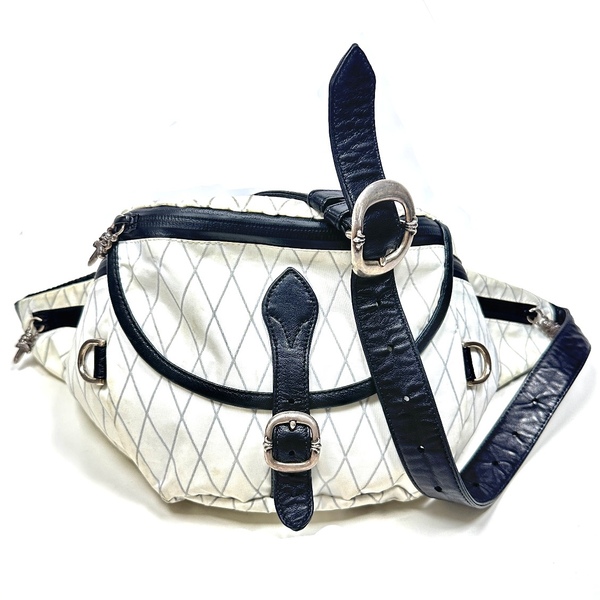 超希少◇Chrome Hearts クロムハーツ #1 SNAT PACK スナットパック ダガージップガンスリンガーベルト ウエストバッグ ホワイト