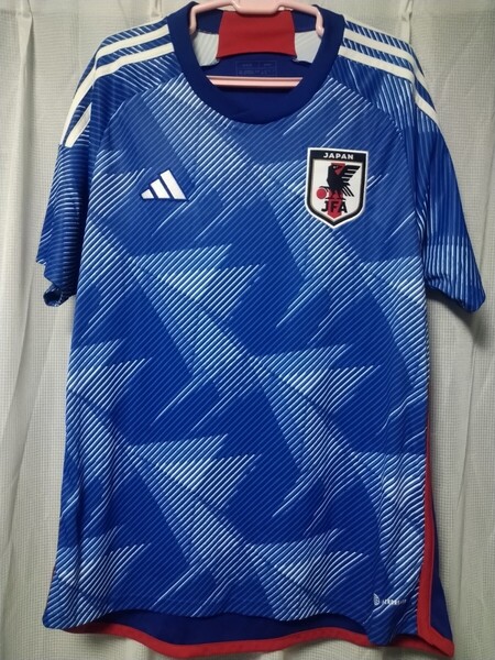 正規品 良品 サッカー日本代表ユニフォーム 2XL カタールワールドカップ adidas サムライブルー