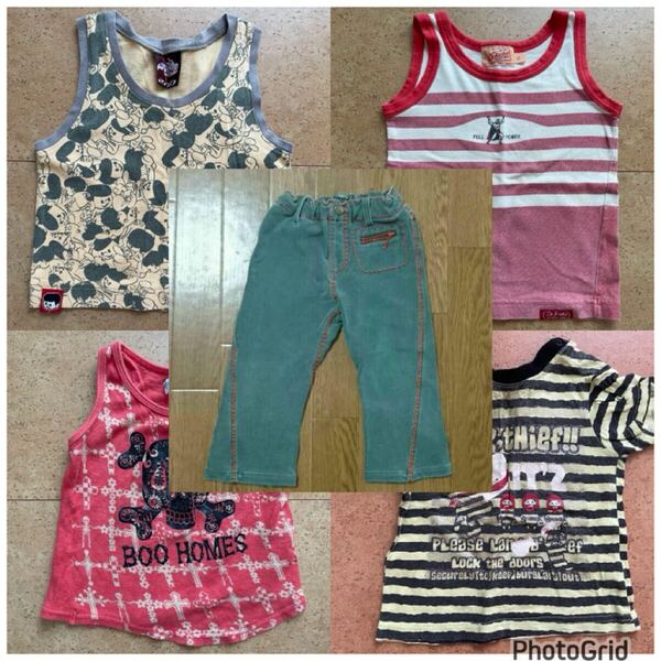 男の子夏服セットカラフル系5枚組半袖Tシャツタンクトップ長ズボン90パンツBitzバックアレイラブレボリューションコンベックス他