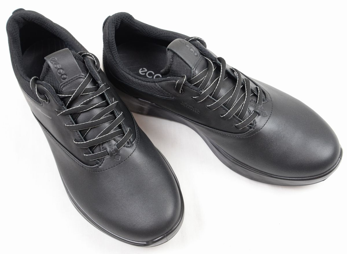 244番 新品ECCOゴルフシューズ 黒35 22.0～22.5cmスパイクレス