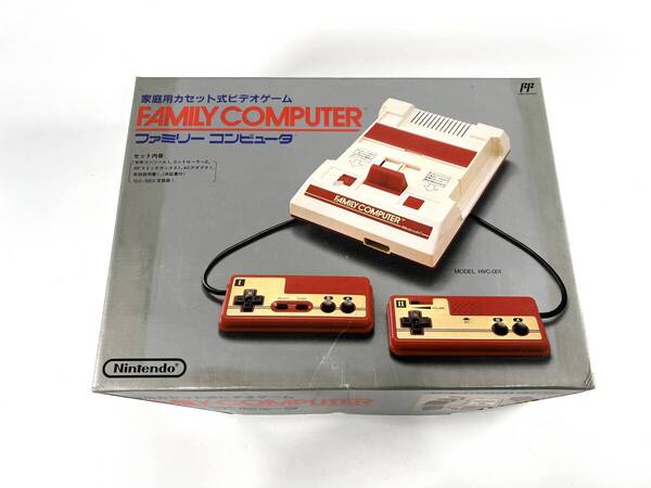 任天堂 ファミリーコンピュータ ファミコン 本体 HVC-001 動作未確認 外箱付き 中古 現状販売