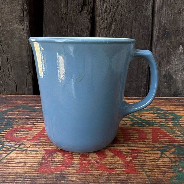 【USA vintage】PYREX mugcup Blueパイレックス カラーマグ ミルクガラス マグカップ ブルー アメリカ ビンテージ