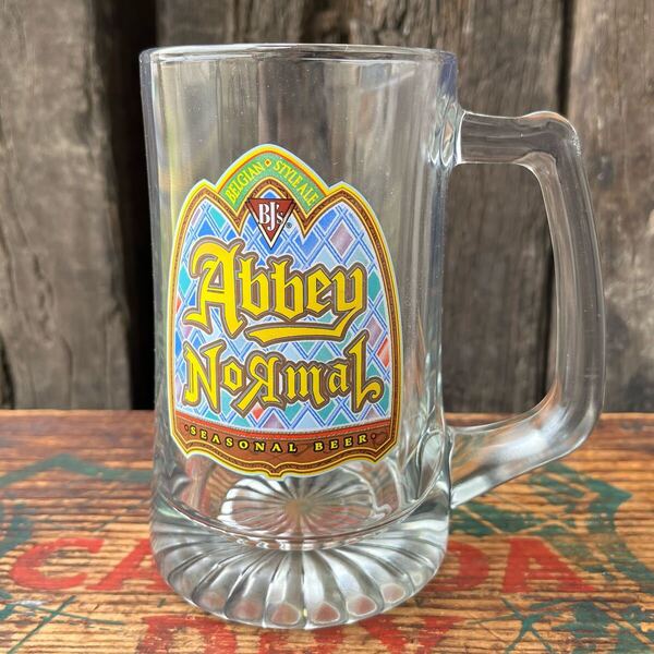 【USA vintage】Abbey NoRmaL Beer mug アビーノーマル ビールブランド ビアジョッキ アメリカ ビンテージ