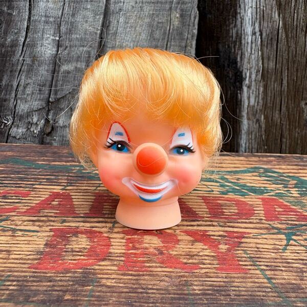【USA vintage】doll head pierrot 1 ドールヘッド ピエロ おもちゃ ビンテージ