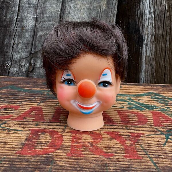【USA vintage】 doll head pierrot 2 ドールヘッド ピエロ おもちゃ ビンテージ
