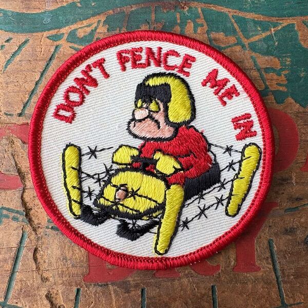 【USA vintage】ワッペン DON’T FENCE ME IN アメリカビンテージ