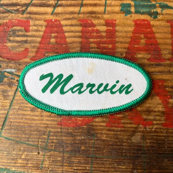【USA vintage】Name Tag Patch Marvin ネームタグ ワッペン パッチ アメリカ ビンテージ
