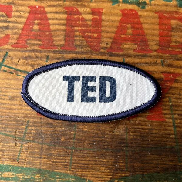 【USA vintage】Name Tag Patch TED ネームタグ パッチ ワッペン アメリカ ビンテージ
