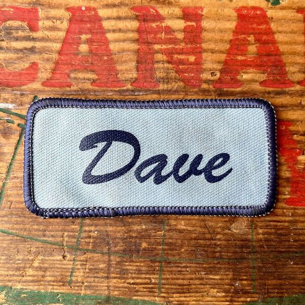 【USA vintage】Name Tag Patch Dave ネームタグ ワッペン パッチ アメリカ ビンテージ