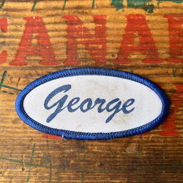 【USA vintage】Name Tag Patch George ネームタグ ワッペン パッチ アメリカ ビンテージ