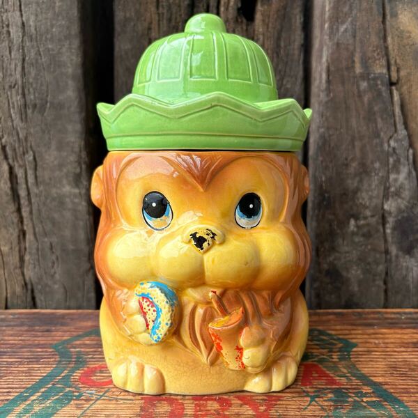 【1960s vintage 】cookie Jar JAPAN クッキージャー ライオン アメリカ ビンテージ
