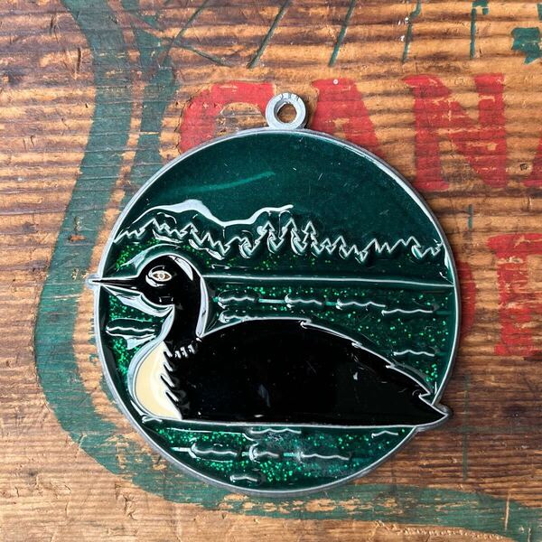 【USA vintage】stained glass Duck ステンドグラス 鴨 サンキャッチャー アメリカ ビンテージ