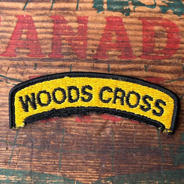 【USA vintage】ワッペン WOODS CROSS ウッズクロス ユタ州 アメリカ ビンテージ