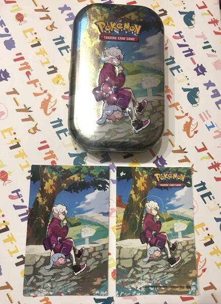 海外限定 ポケモン ビート ミニ 缶 + アート カード ステッカー