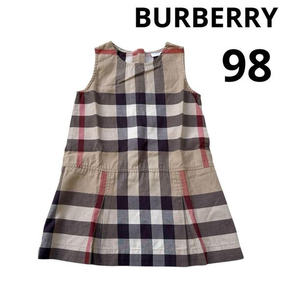 近年モデル★BURBERRY バーバリー ワンピース ベビー 子供 キッズ ノバチェック 98 現行タグ 正規品