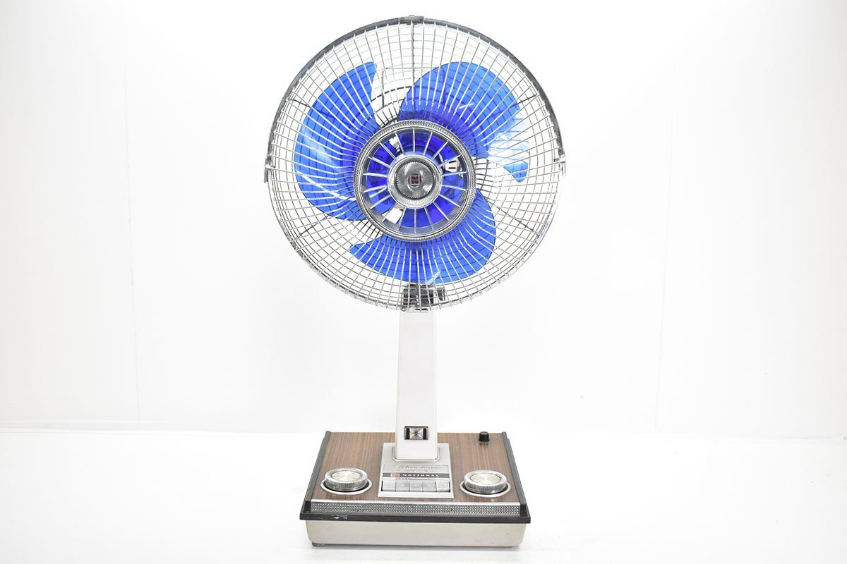 【レトロ】ナショナル　National 扇風機 青 3枚羽　♫ Yahoo!オークション - National ナショナル 扇風機 昭和レトロ 3