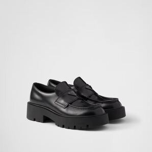PRADA ブラッシュド レザー ローファー サイズ8 27cm 定価 ¥181500 未使用