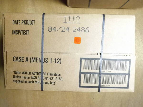 送料込み☆米軍放出品 MRE レーション 12個入り 2024検品 Aセット 戦闘糧食 実物希少品 ☆未開封 ☆