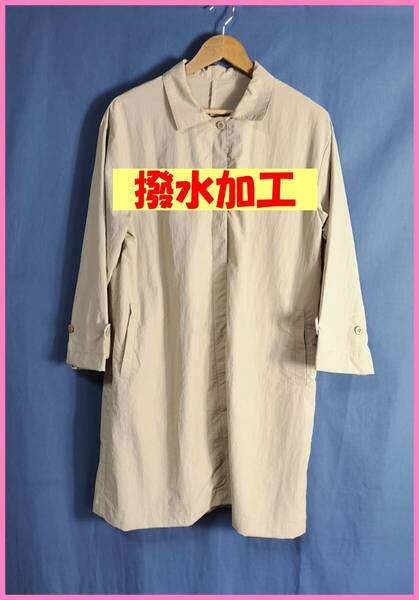 JKT‐48☆春夏秋☆新品☆送料込み☆即決☆ナチュラル系☆薄手のナイロン☆M~L☆レインコート☆ベージュ系☆撥水加工☆防風☆防雨