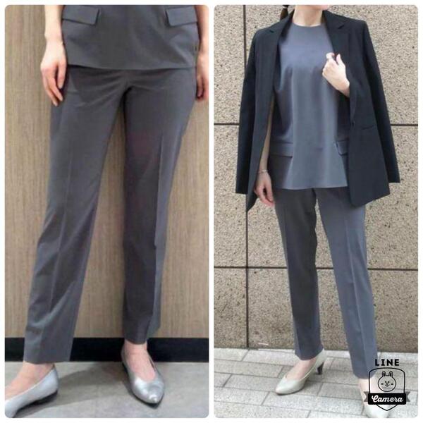 23SS Theory Luxe セオリーリュクス フレアパンツ ミディアムグレー 40サイズ ジャージー素材 洗えるパンツ 美シルエット 2WAYストレッチ