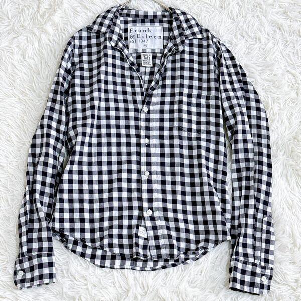 美品 Frank & Eileen フランク&アイリーン 長袖シャツ チェック柄 USA製 レディースM相当 USA製 チェック オールシーズン